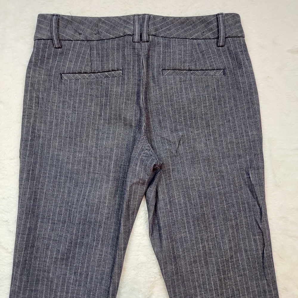 Express Editor Mid Rise Gray Pin Stripe Dress Pants Size 0R - Picture 11 of 13